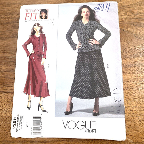 Vogue Sewing Pattern #V2911 Today's Fit by Sandra Betzina OS Blouse & Skirt CUT - Picture 1 of 7